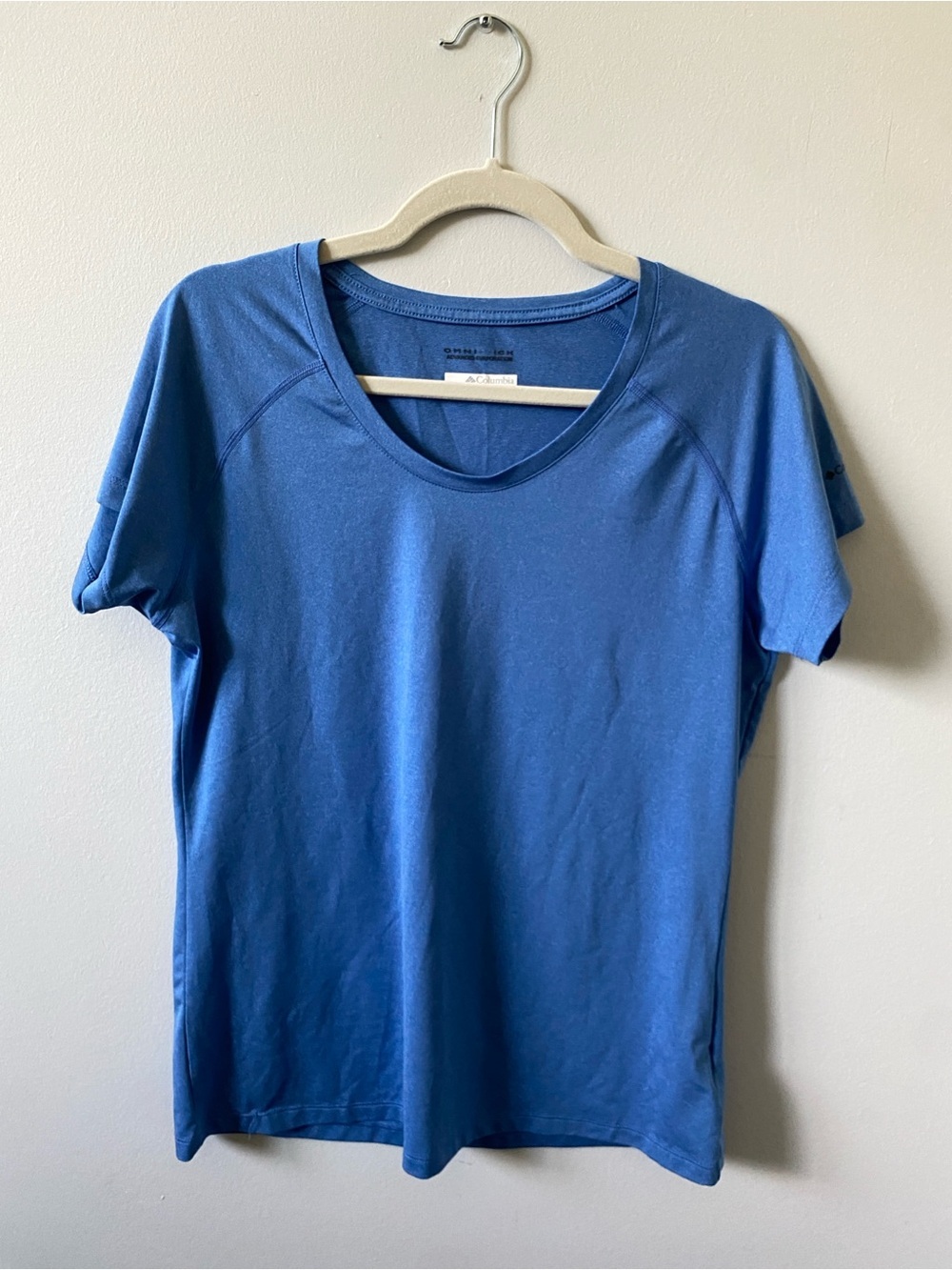 COLUMBIA Blue Short Sleeve Activewear t-shirt M